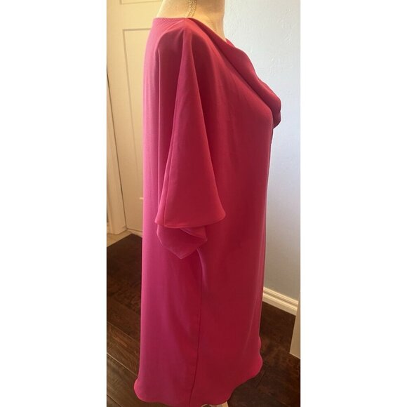Trina Turk Soft Draped Neck Loose Fit Pink Dress Flowy and Feminine Size Large - Picture 9 of 11